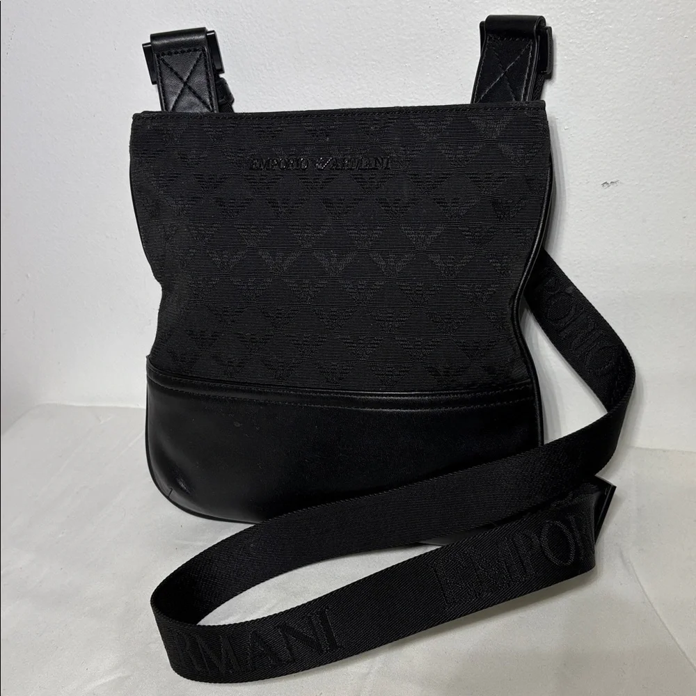 Emporio Armani Y4M234 YO22V Men’s Jacquard Logo Print Cross Body Messenger Bag